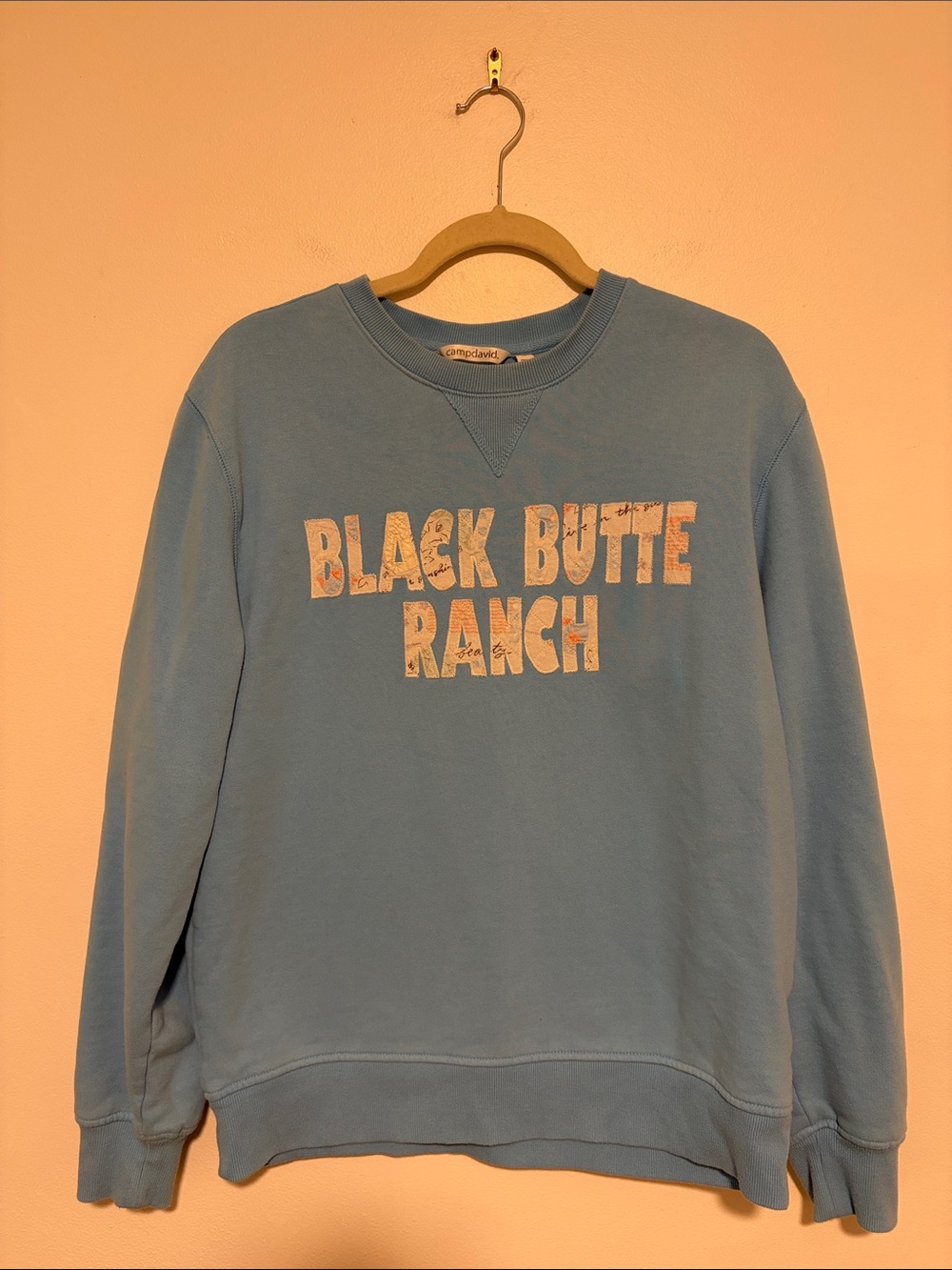 Camp David Baby Blue 'Black Butte Ranch' Crewneck Sweatshirt Women’s Size Medium